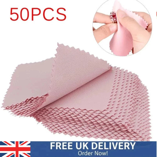 Pcs pink polishing cloth - 50,