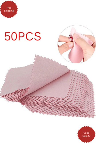 Pcs pink polishing cloth - 50,