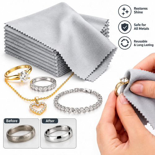 Polishing cloth gold silver - gold,